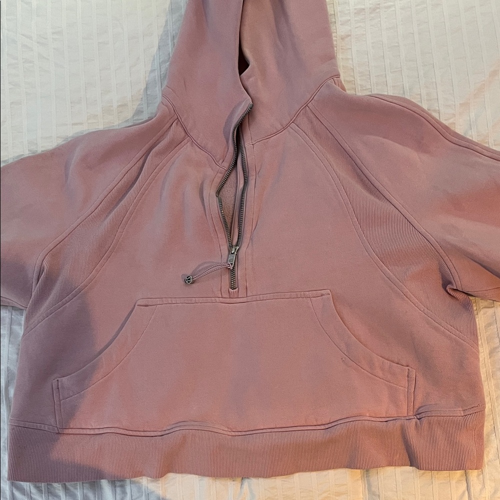 Lululemon Women’s Scuba Oversized Half-Zip Hoodie Size M/L in Pink - Picture 2 of 6